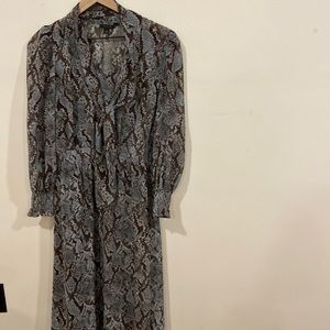 Midi, professional, snake skin print dress worn twice!